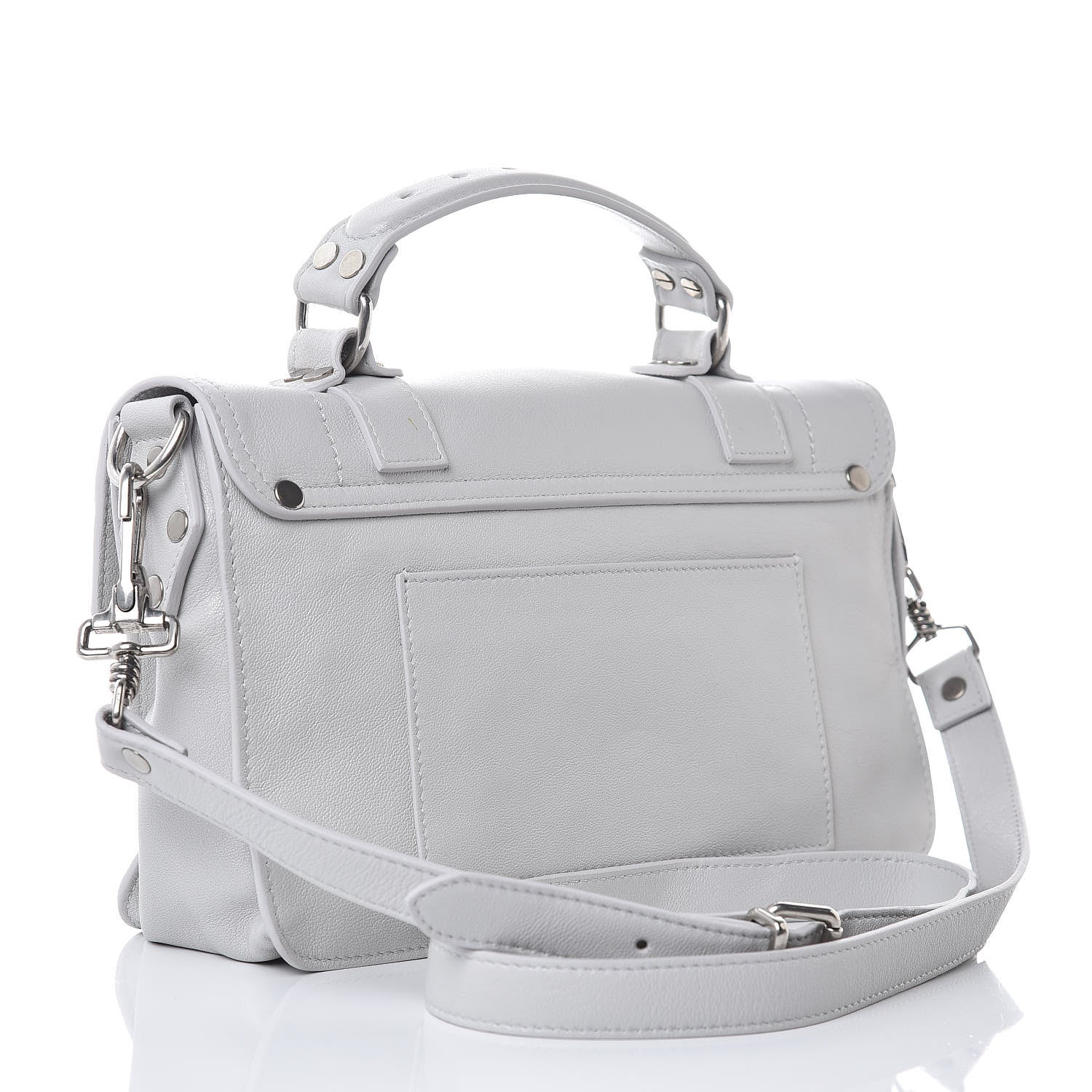Proenza Schouler Lambskin Tiny PS1 Satchel Pale Steel 3 of 9