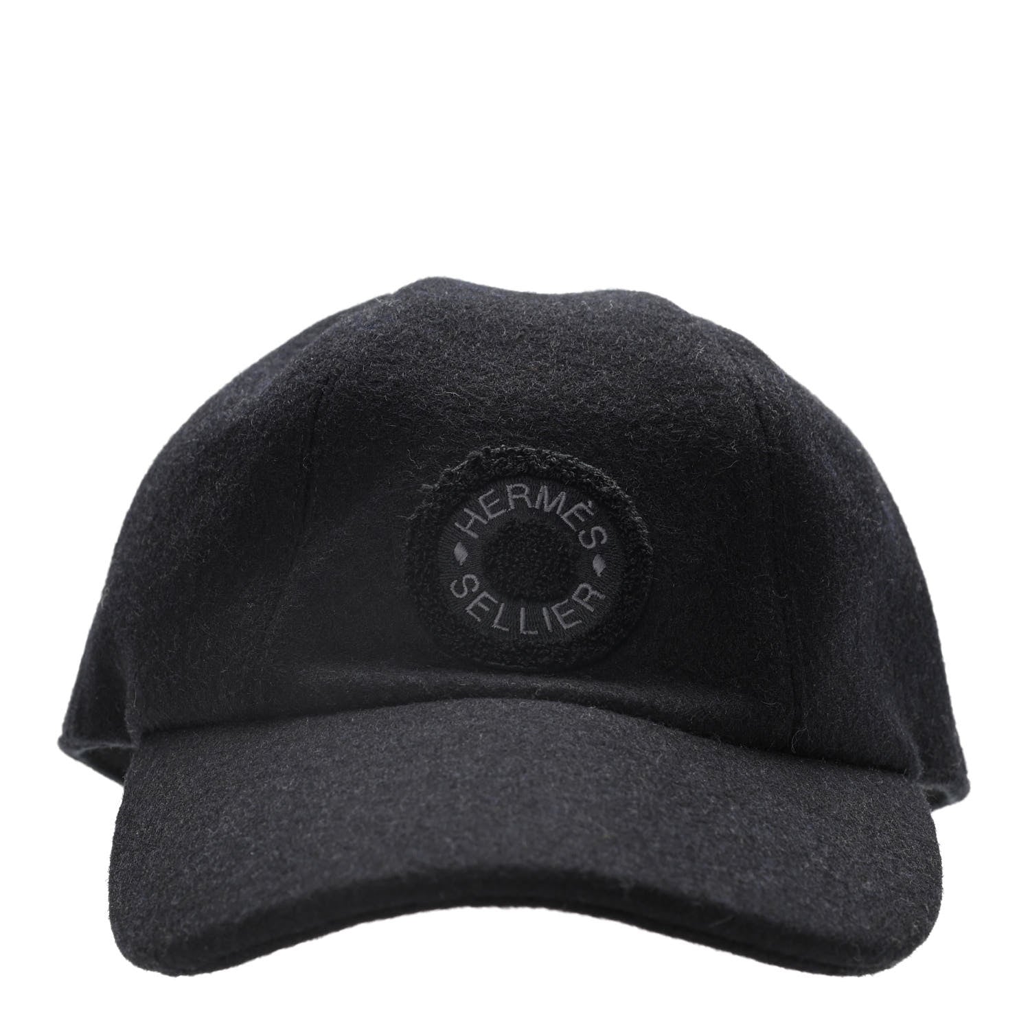 Hermes Wool Davis Varsity Cap 57 Black 2 of 7