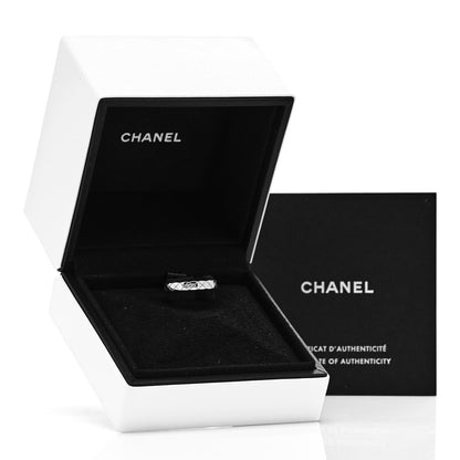 Chanel 18K White Gold Mini Coco Crush Ring 52 6 5 of 5