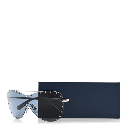 Louis Vuitton Metal The Party Shield Sunglasses Z1056E Black 10 of 10