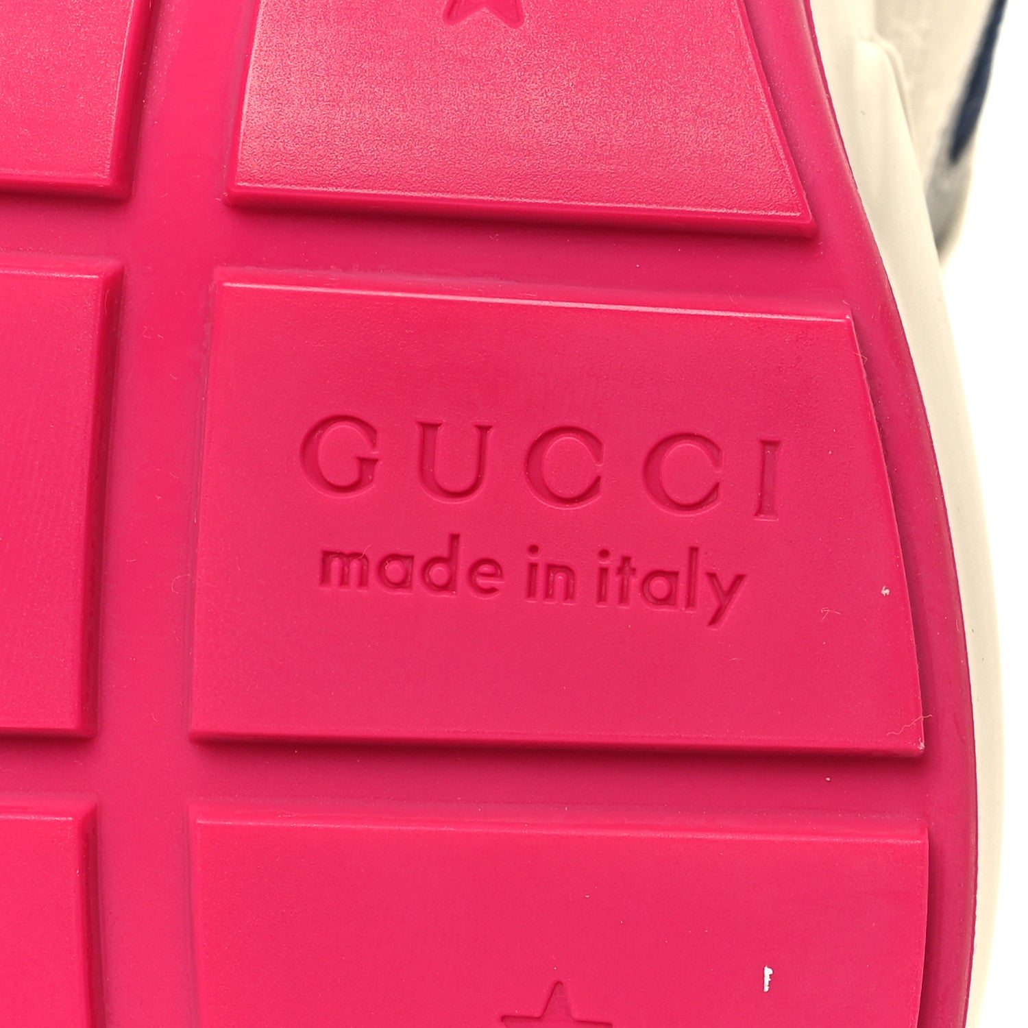 Gucci GG Supreme Monogram Mix Monogram Mens Rhyton Sneakers 9 London Blue Beige Sun Yellow 6 of 8