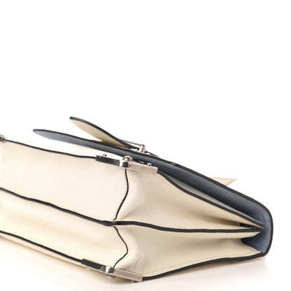 Prada Glace Calfskin Large Soft Cahier Bag White 9 of 10