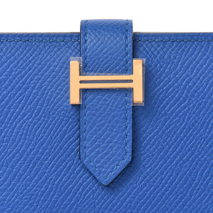 Hermes Epsom Bearn Card Holder Wallet Bleu Zellige 8 of 10
