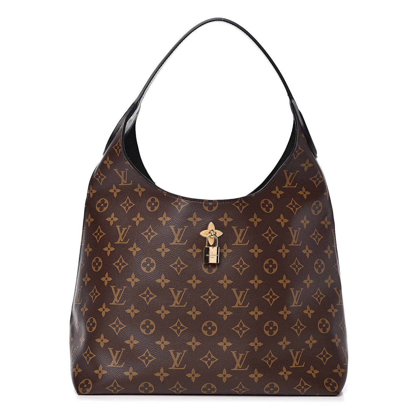 Monogram Flower Hobo Black