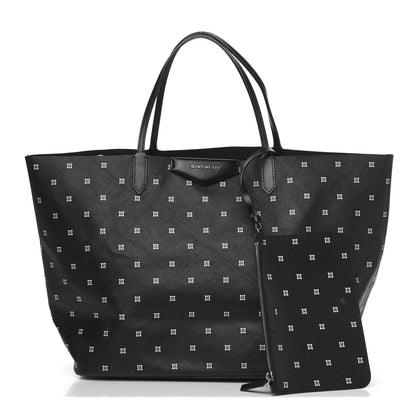 Givenchy Textured Coated Canvas Mini Lilies Print Large Antigona Tote Black 1 of 14