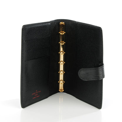Louis Vuitton Epi Small Ring Agenda Cover Black 5 of 7