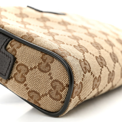 Gucci Monogram Dollar Calfskin Belt Bag Beige Ebony Testa di Moro Marrone Scuro 9 of 10