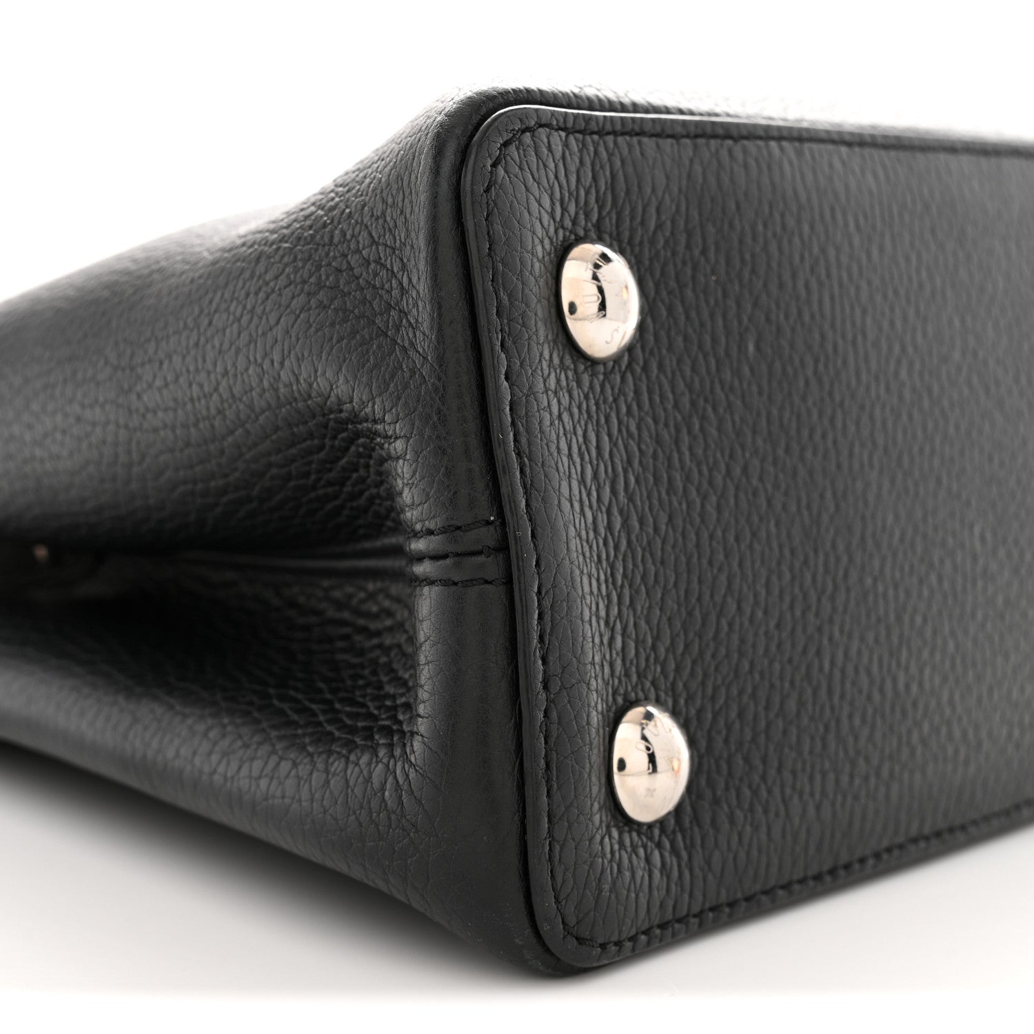 Louis Vuitton Taurillon Capucines MM Black Beige Red 8 of 12