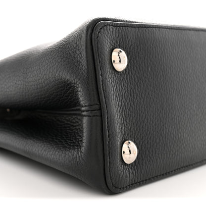 Louis Vuitton Taurillon Capucines MM Black Beige Red 8 of 12