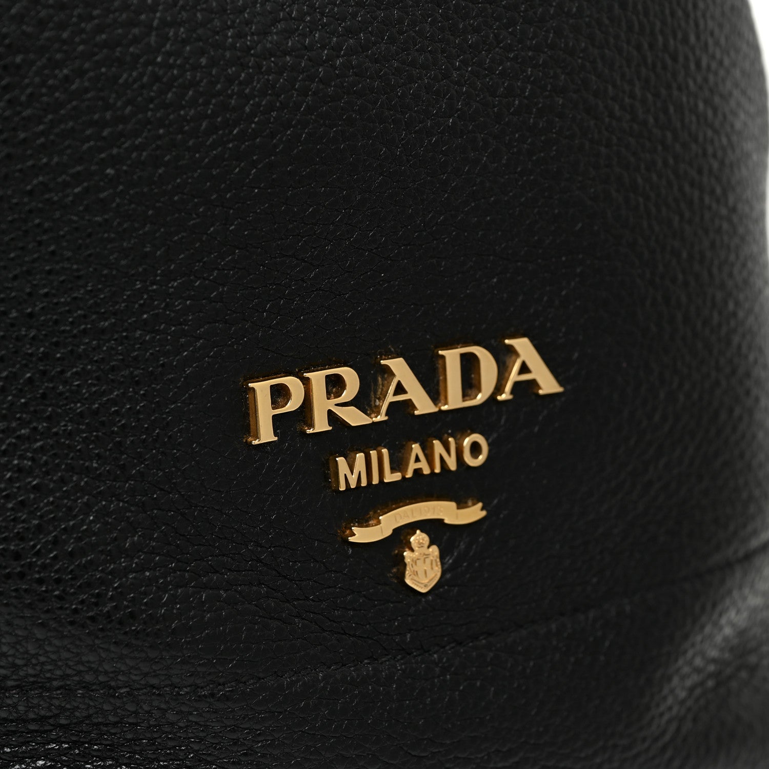 Prada Vitello Daino Drawstring Bucket Black 10 of 10