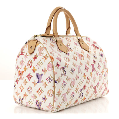 Louis Vuitton Watercolor Aquarelle Speedy 30 White 3 of 11
