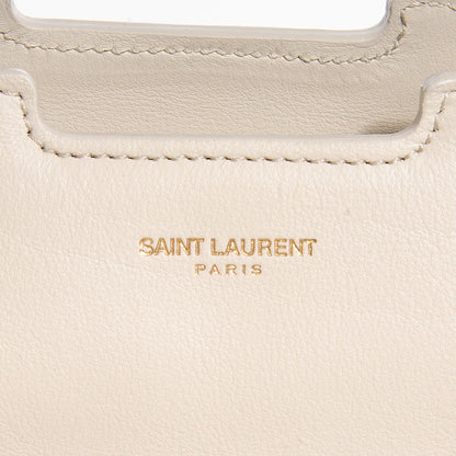 Saint Laurent Calfskin Medium Classic Y Cabas Chalk 6 of 9