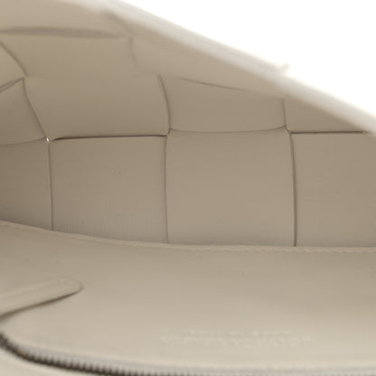 Bottega Veneta Lambskin Maxi Intrecciato Cassette Crossbody Bag White 5 of 11