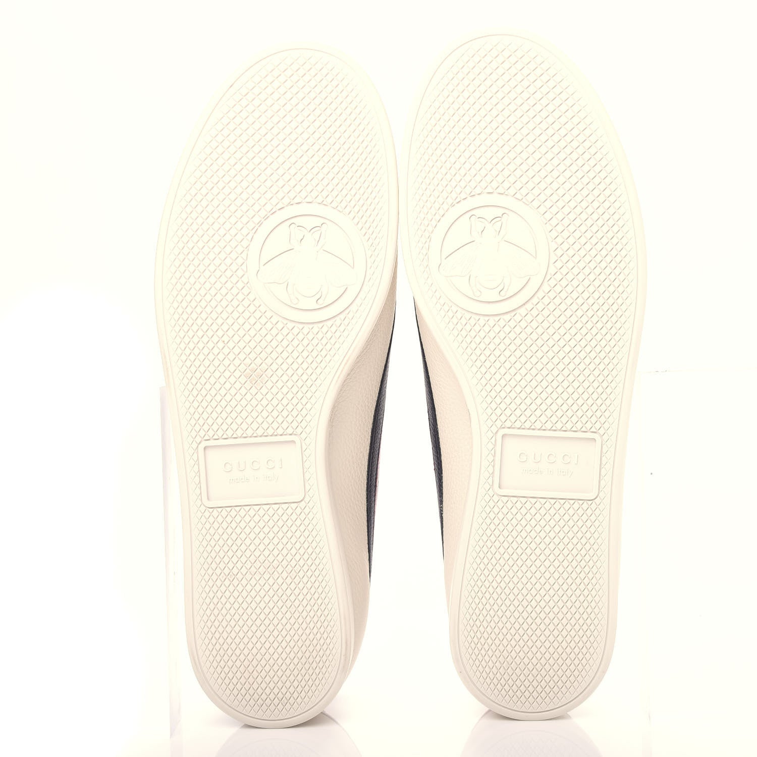 Gucci Calfskin Mens Web Falacer Sneakers 10.5 White Blue 6 of 12