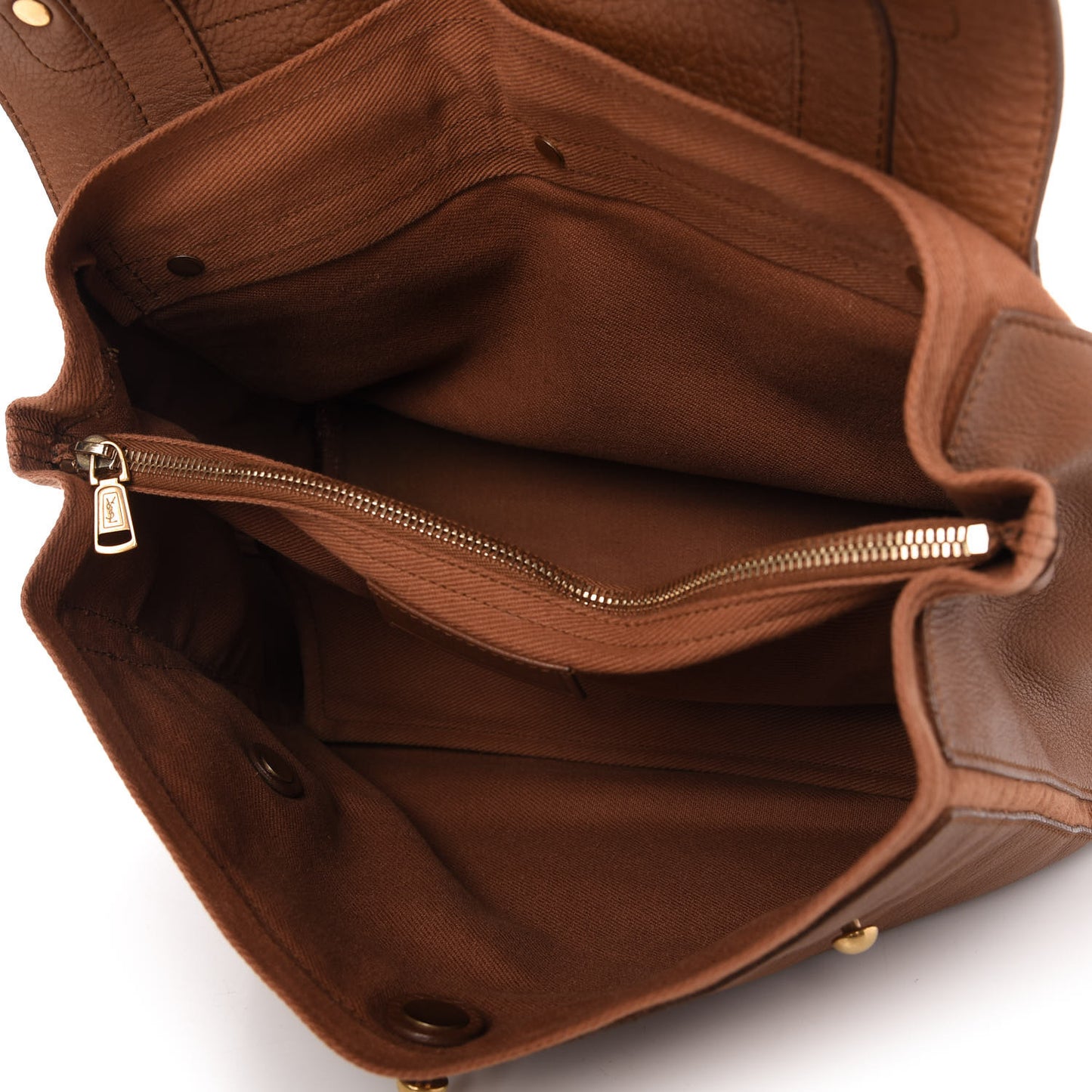Calfskin Canvas Medium Muse Two Brown