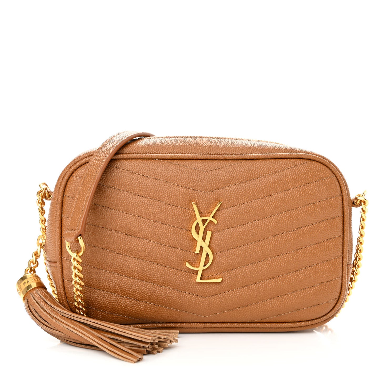 Grain De Poudre Matelasse Monogram Mini Lou Camera Bag Dark Natural