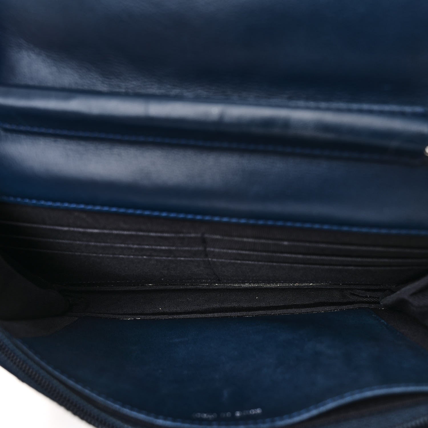 Chanel Patent Quilted Wallet On Chain WOC Blue 5 of 12