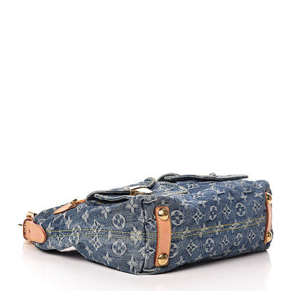 Louis Vuitton Monogram Denim Baggy PM Blue 4 of 10