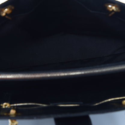 Saint Laurent Grain De Poudre Matelasse Chevron Monogram Shopping Bag Black 5 of 16