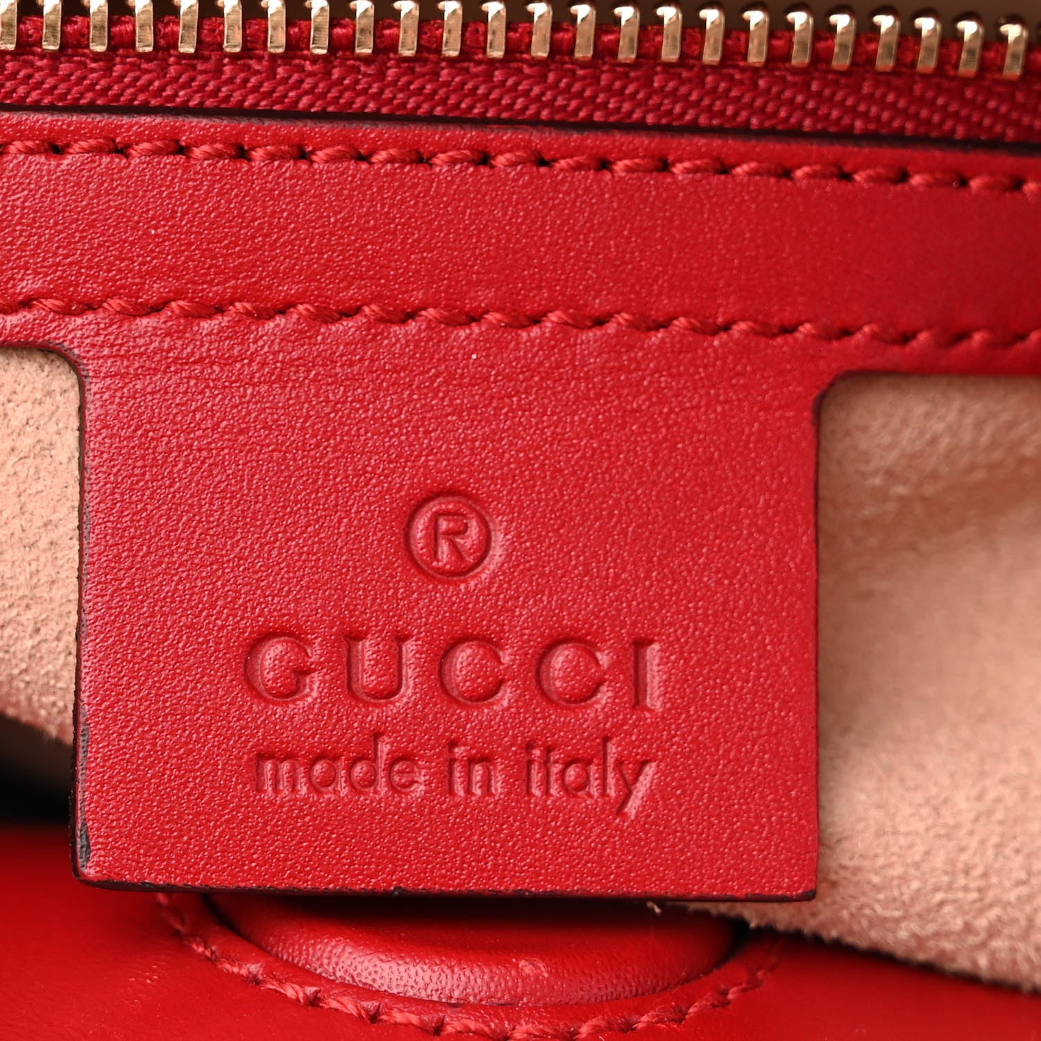 Gucci Nappa Bamboo Small Nymphaea Top Handle Bag Hibiscus Red 6 of 10