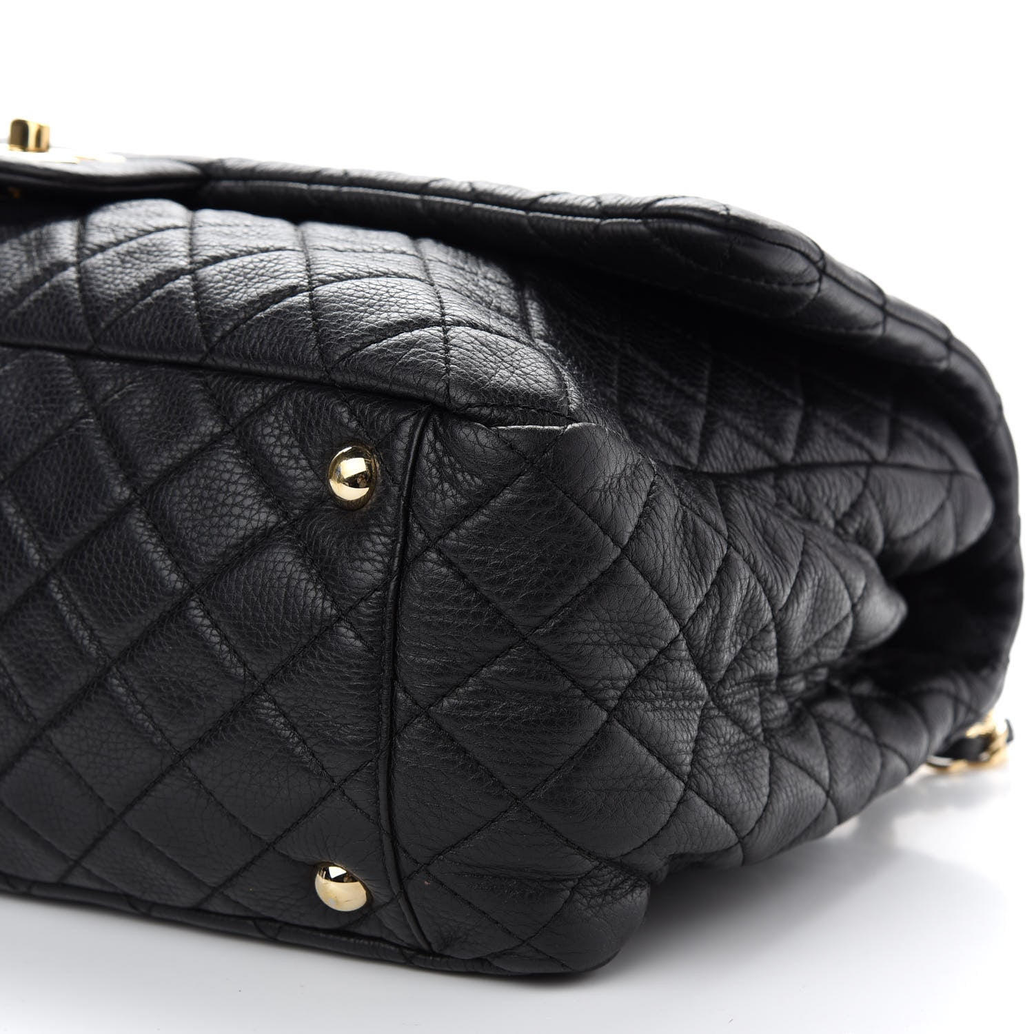 Chanel Calfskin Quilted XXL Travel Flap Bag Black 9 of 10