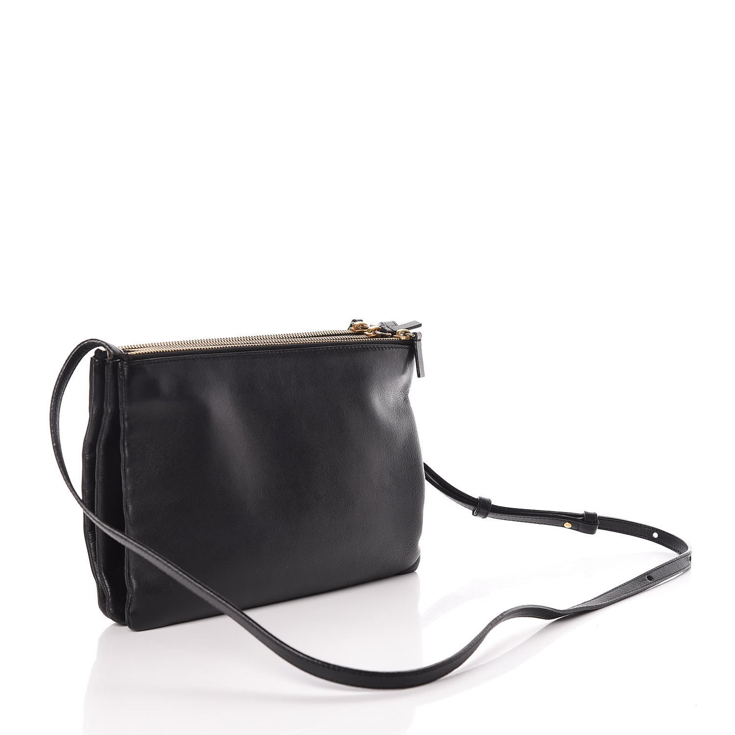 Lambskin Large Trio Crossbody Bag Black