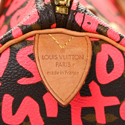 Louis Vuitton Monogram Graffiti Speedy 30 Fuchsia 7 of 17