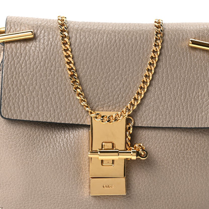 Chloe Grained Lambskin Mini Drew Shoulder Bag Motty Grey 8 of 10