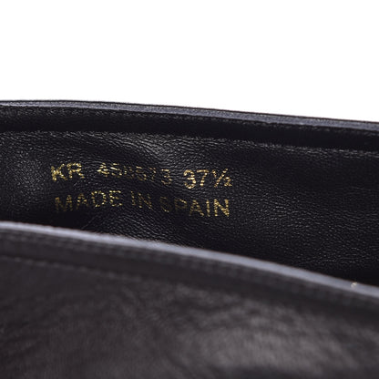 Saint Laurent Lambskin Monogram Espadrilles 37.5 Black 7 of 10