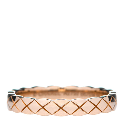 Chanel 18K Beige Gold Mini Coco Crush Ring 55 7.25 1 of 6