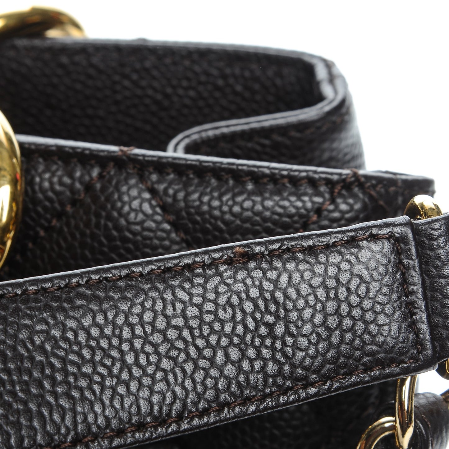 Caviar Quilted Grand Shopping Tote GST Brown