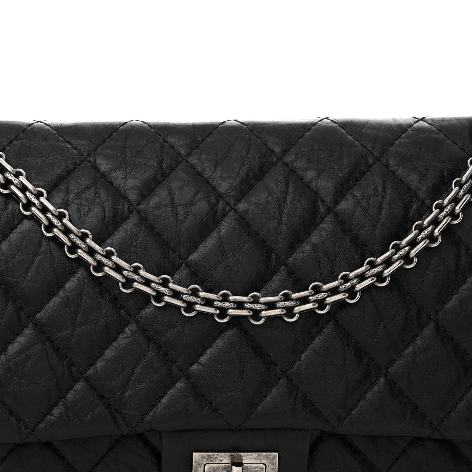 Chanel Aged Calfskin Quilted 2.55 Reissue 226 Flap Black 8 of 13