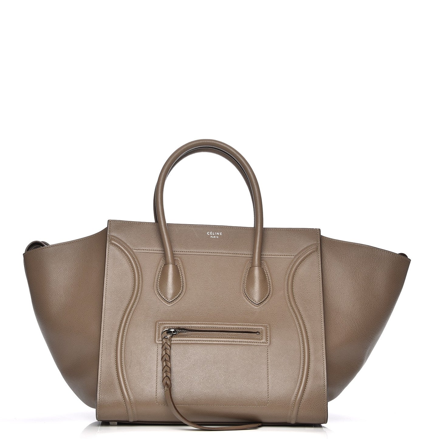 Grained Calfskin Medium Phantom Luggage Taupe