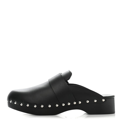 Hermes Calfskin Calya Mules 41 Black 1 of 10