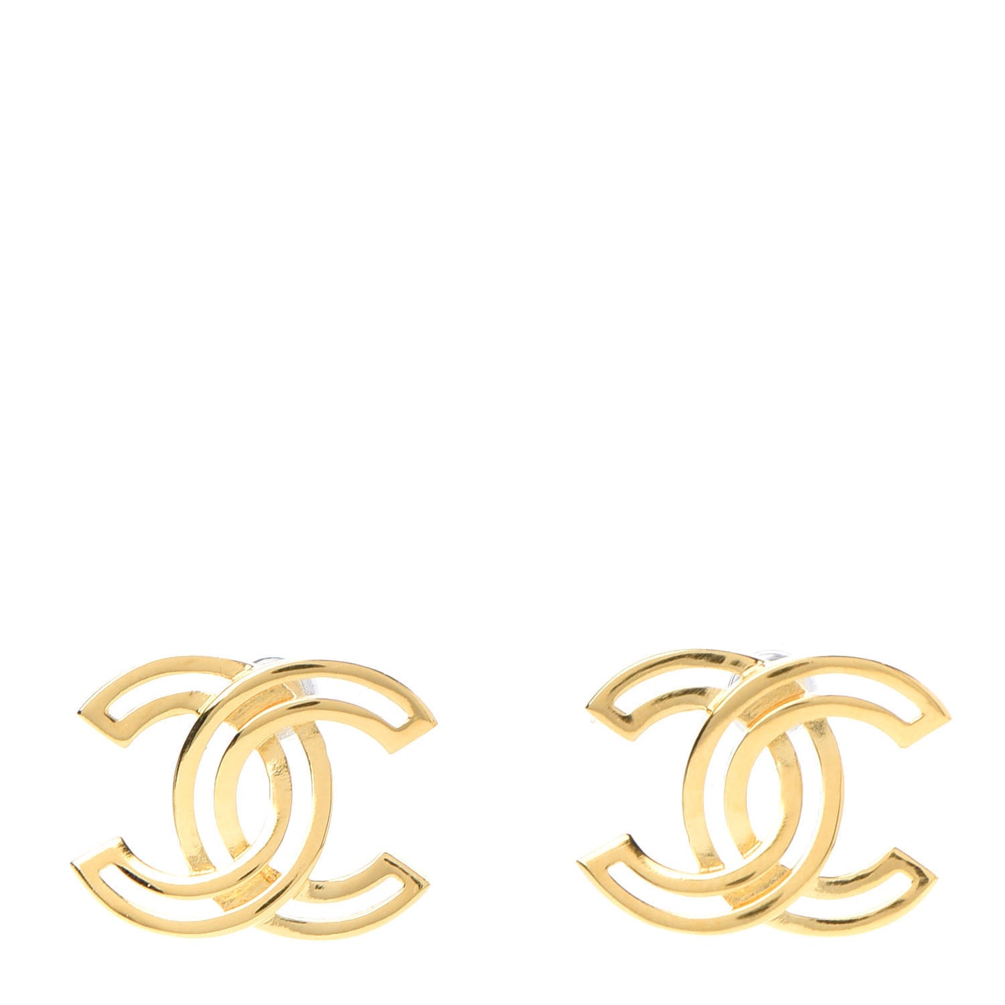 Metal Obazine CC Earrings Gold