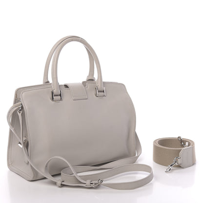 Saint Laurent Smooth Calfskin Baby Monogram Cabas Gris Perle 4 of 22