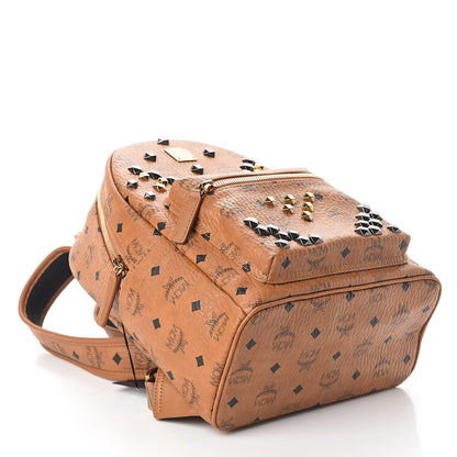 MCM Visetos Studded Small Stark M Backpack Cognac 4 of 9