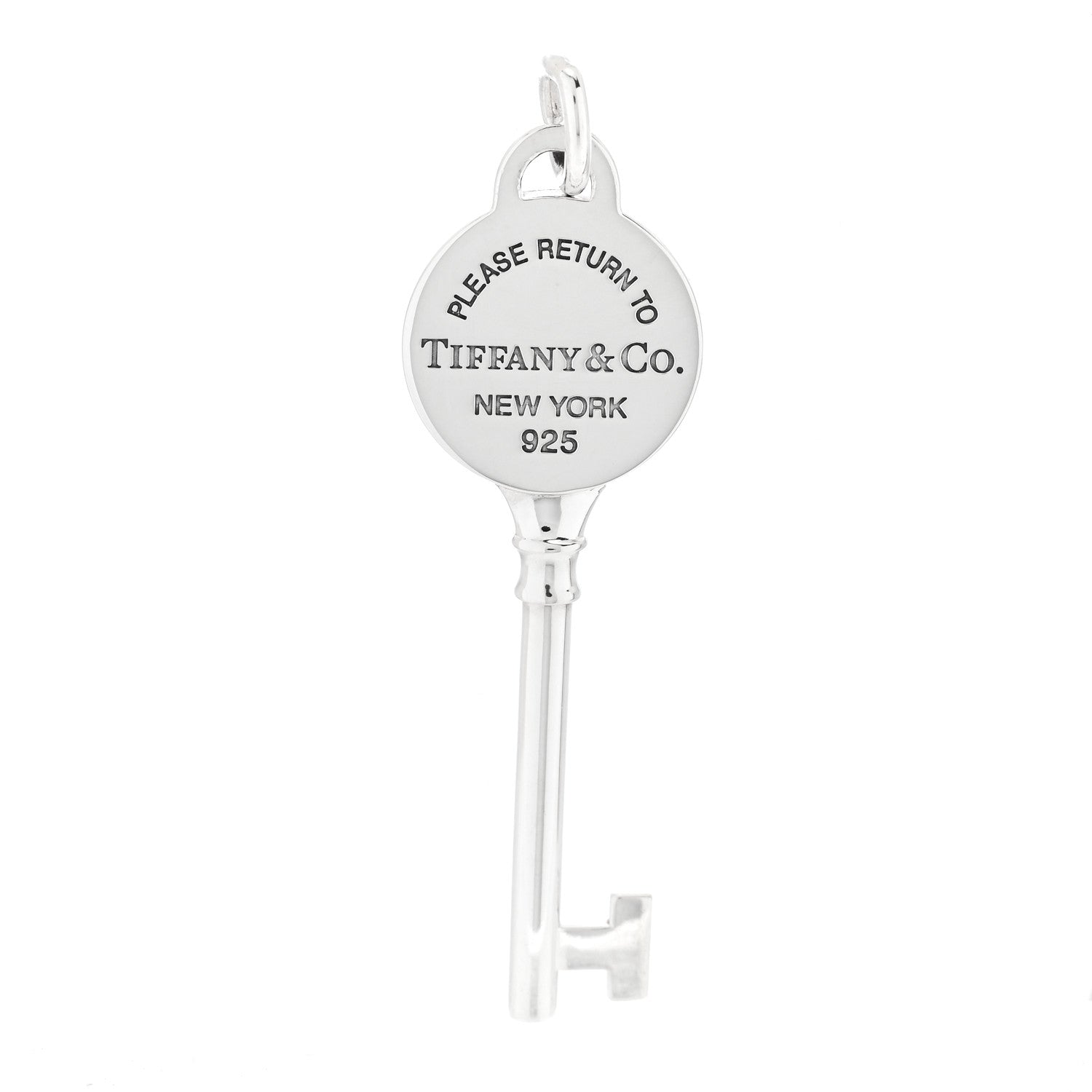 Tiffany Sterling Silver Return To Tiffany Round Key Pendant 1 of 4