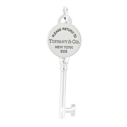 Tiffany Sterling Silver Return To Tiffany Round Key Pendant 1 of 4