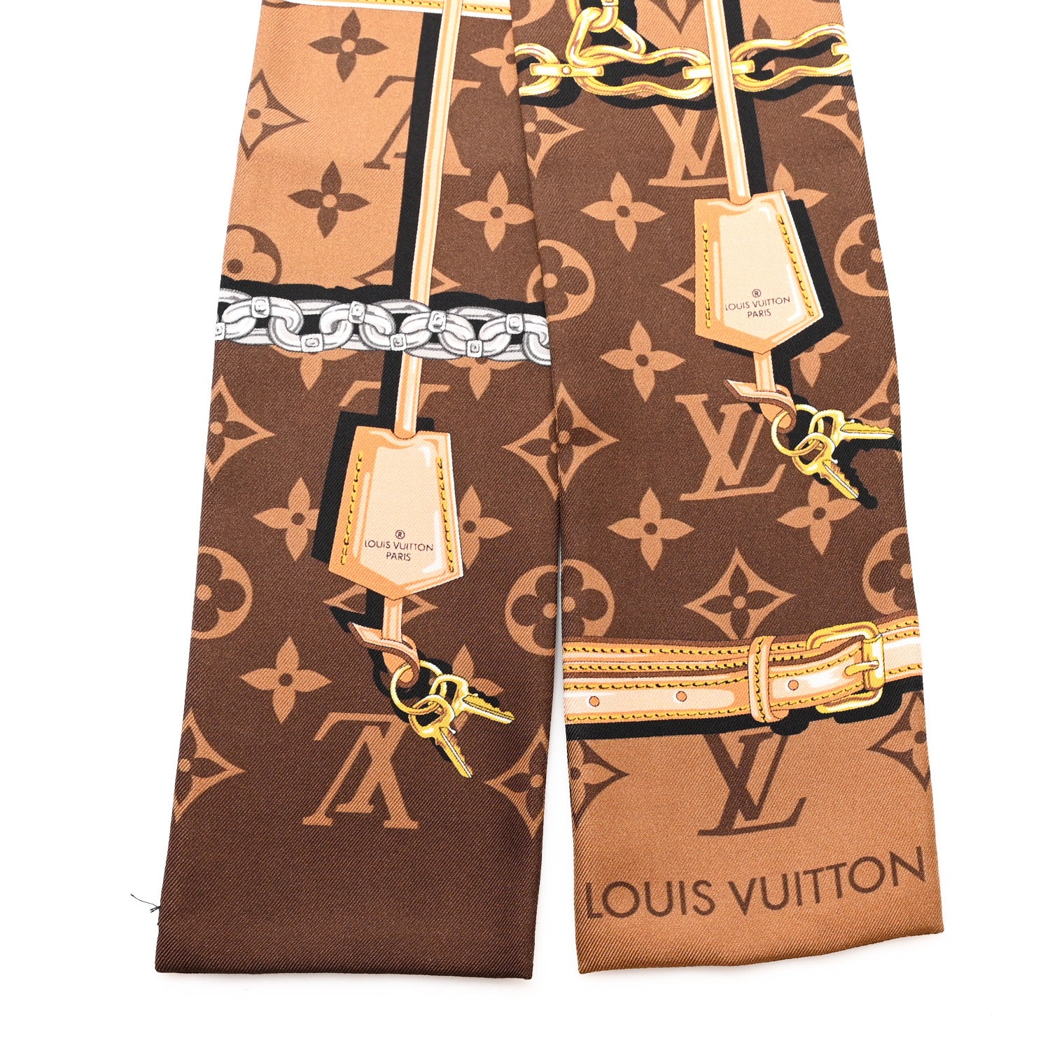 Louis Vuitton Silk Monogram Confidential Bandeau Brown 2 of 3