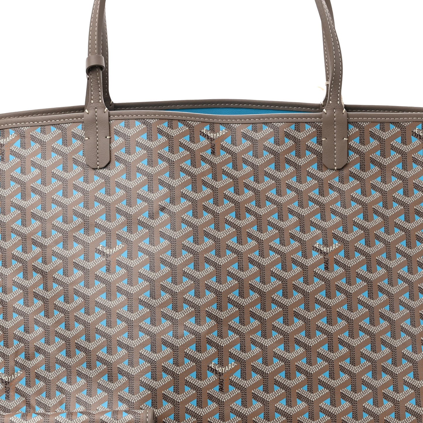 Goyardine Saint Louis Claire Voie GM Grege Turquoise