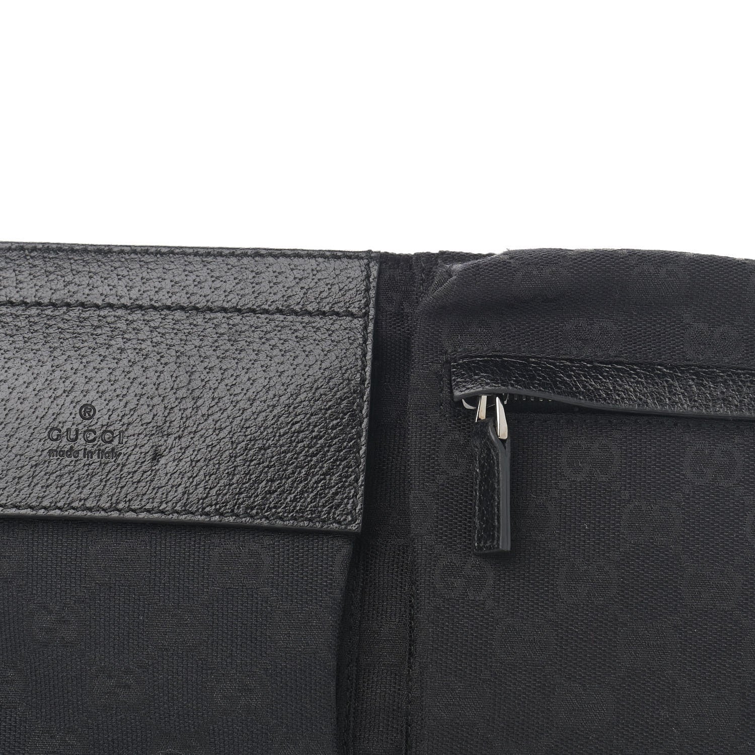 Gucci GG Monogram Web Double Pocket Belt Bag Black 9 of 12