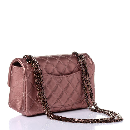 Chanel Metallic Grained Calfskin Quilted 2.55 Reissue Mini Flap Copper Pink 3 of 11