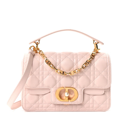 Christian Dior Lambskin Cannage Small Jolie Top Handle Bag Rose Poudre 1 of 10