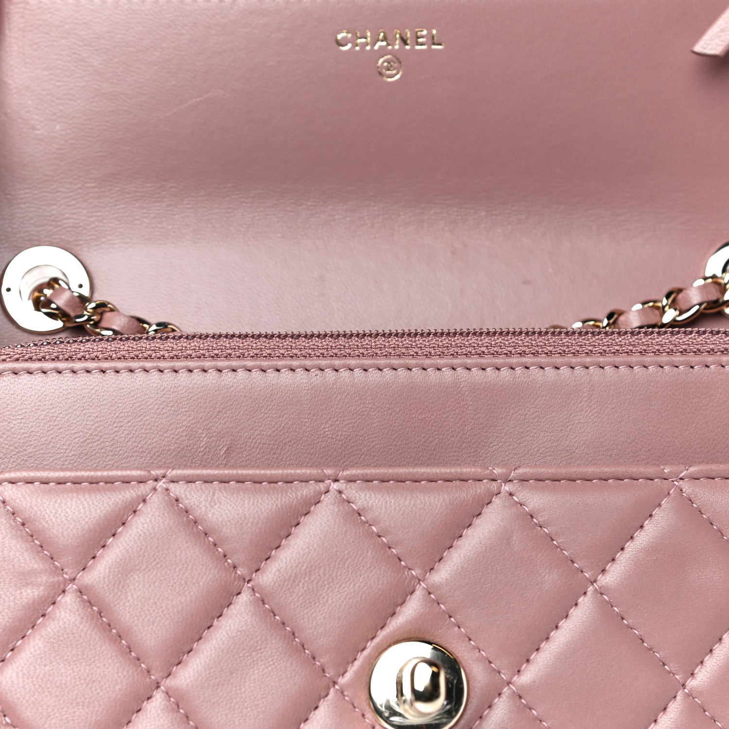 Chanel Lambskin Quilted Trendy CC Wallet On Chain WOC Nude 15 of 16