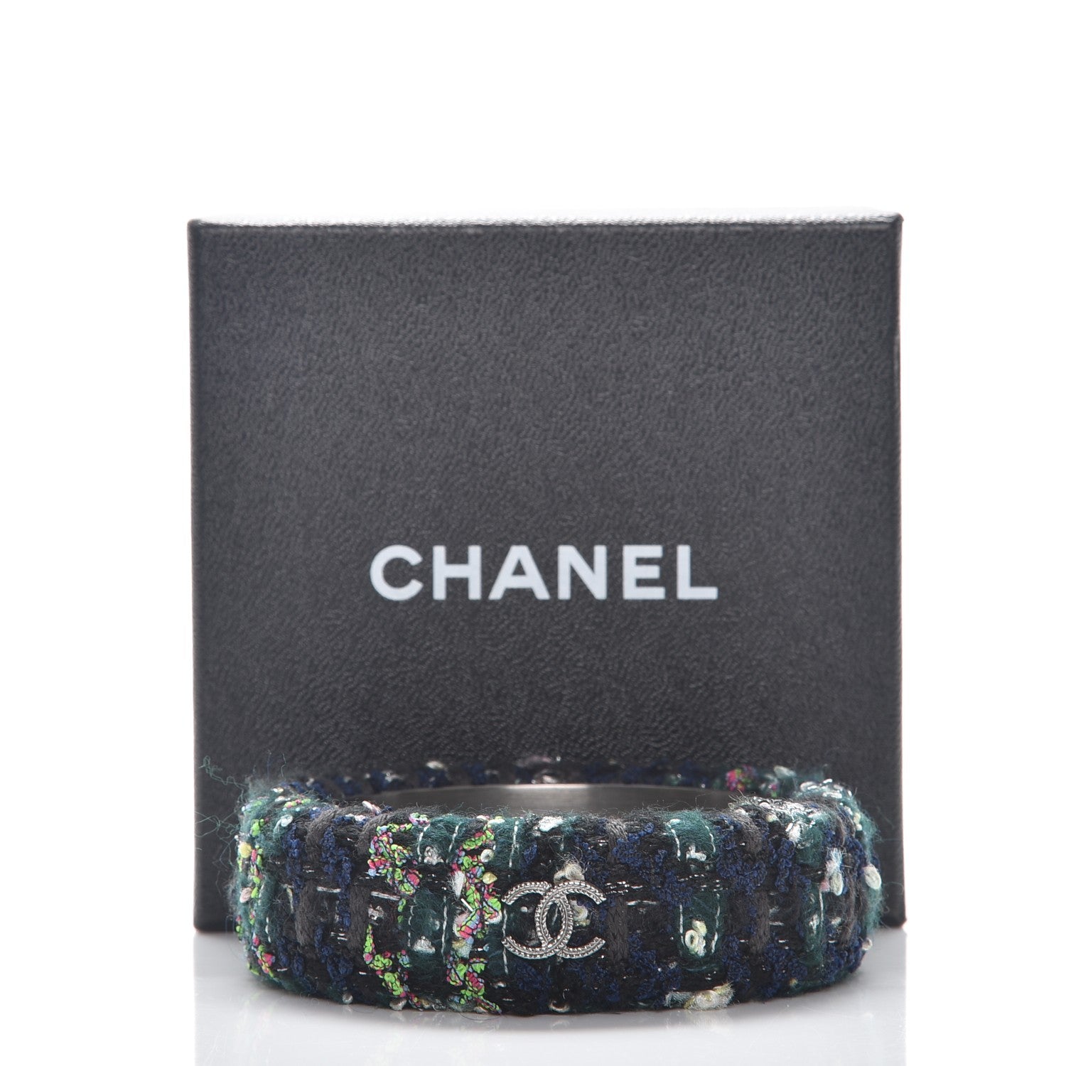Chanel Tweed CC Wide Bangle M 5 of 5