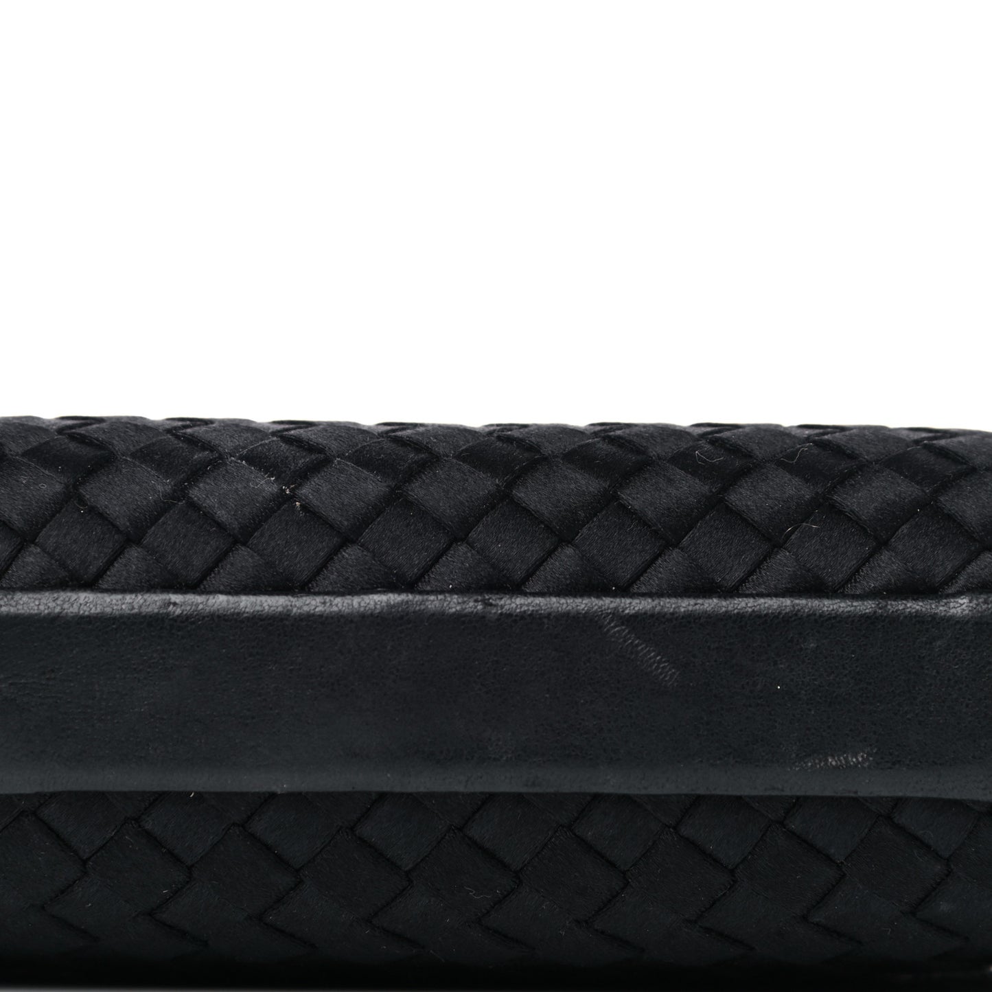 Satin Intreccio Impero Knot Clutch Black