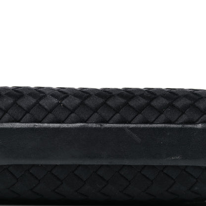 Bottega Veneta Satin Intreccio Impero Knot Clutch Black 16 of 18