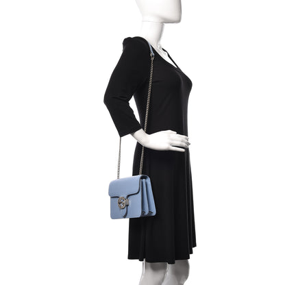 Gucci Dollar Calfskin Small Interlocking G Shoulder Bag Mineral Blue 2 of 10