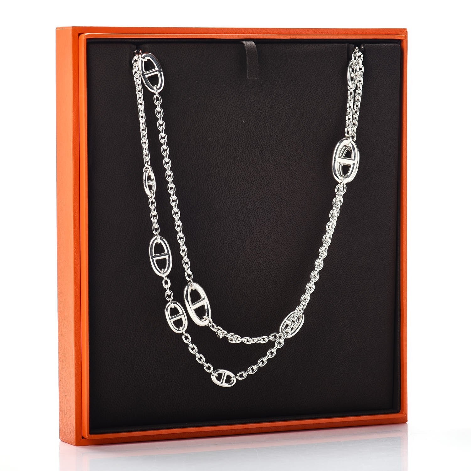 Hermes Sterling Silver Farandole Necklace 160 6 of 6